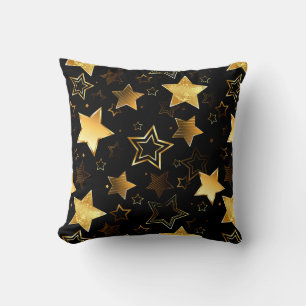 Sömlös mönster med Golden Stars Kudde