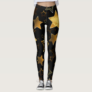 Sömlös mönster med Golden Stars Leggings