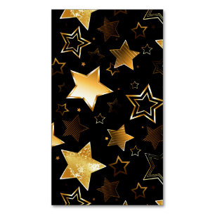 Sömlös mönster med Golden Stars Magnetiska Visitkort