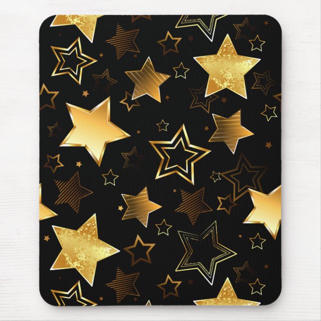 Sömlös mönster med Golden Stars Musmatta (Framsidan)