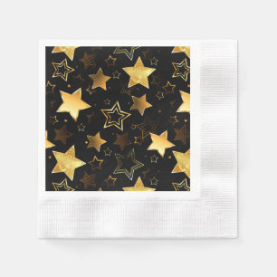 Sömlös mönster med Golden Stars Pappersservett