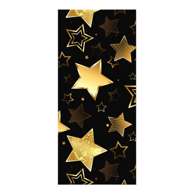 Sömlös mönster med Golden Stars Reklamkort (Framsidan)