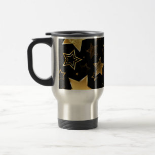 Sömlös mönster med Golden Stars Resemugg