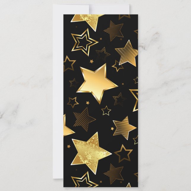 Sömlös mönster med Golden Stars Spara Datumet (Framsida)