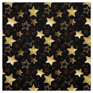 Sömlös mönster med Golden Stars Tyg
