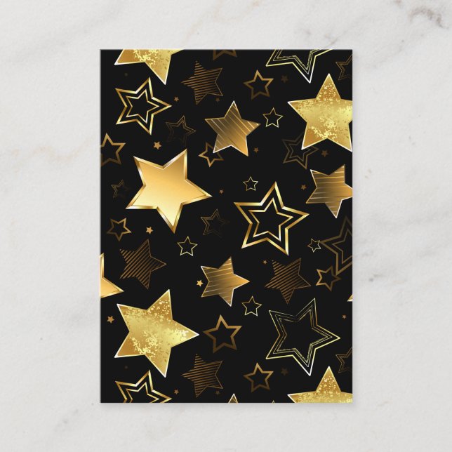 Sömlös mönster med Golden Stars Visitkort (Framsida)