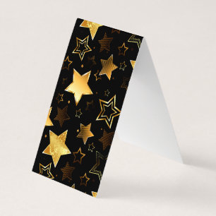 Sömlös mönster med Golden Stars Visitkort