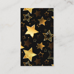 Sömlös mönster med Golden Stars Visitkort