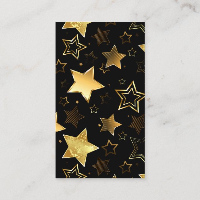 Sömlös mönster med Golden Stars Visitkort (Framsida)