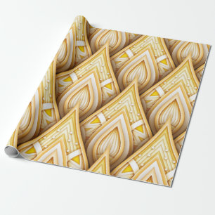 Sömlös Mönster med Guld Ethnic Motifs. ändlös Presentpapper