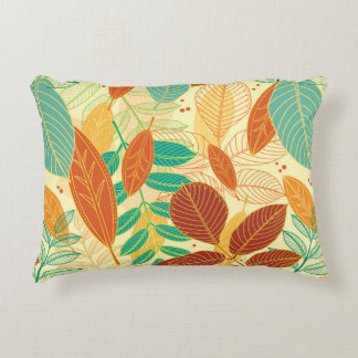 Sömlös mönster med höst löv  prydnadskudde