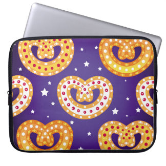 Sömlös mönster med julgodis. Vintage Laptop Fodral
