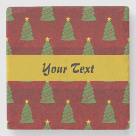 Sömlös mönster med Julgranar Stenunderlägg