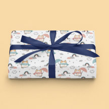 Sömlös Mönster med Kawaii Cute Cat