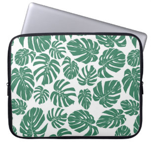 Sömlös mönster med löv av Monstera. Decorati Laptop Fodral