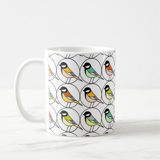 Sömlös mönster med måltider kaffemugg (Vänster)