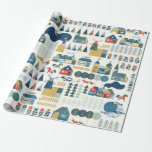 Sömlös mönster med skandinaviska byn tidigare presentpapper<br><div class="desc">Sömlös mönster med skandinaviska byn i pastel färg. Hygge,  mysigt hus inspirerat av skandinaviskt folkkonst,  Mönster med färglöst byggnad mot ljus bakgrund. Illustration med nordisk by.</div>