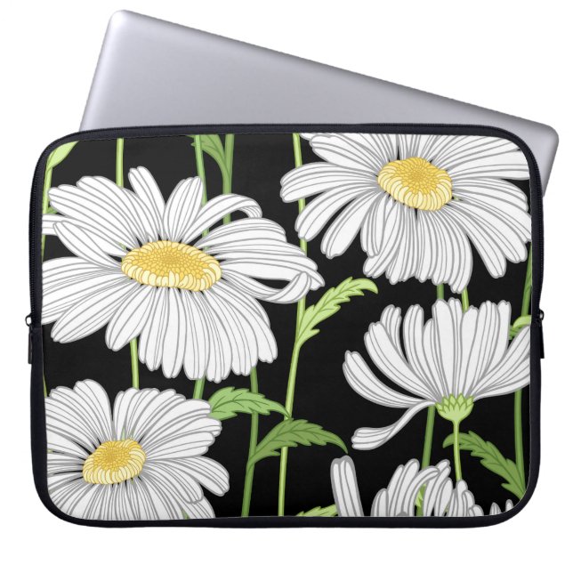 Sömlös mönster med sommarblommor. laptop fodral (Framsidan)