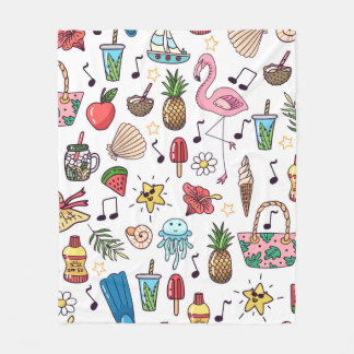 Sömlös mönster med sommartid inslag. illustration fleecefilt