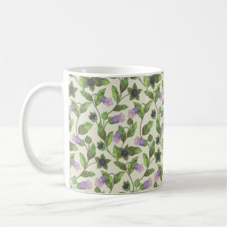 Sömlös mönster med taggadonnblommor. En buske w Kaffemugg