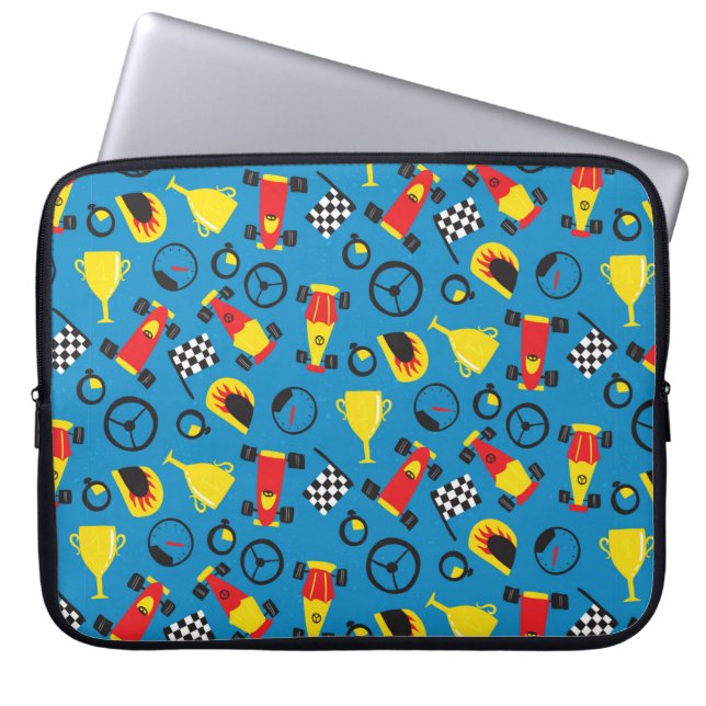 Sömlös mönster med tävla.  laptop fodral (Framsidan)