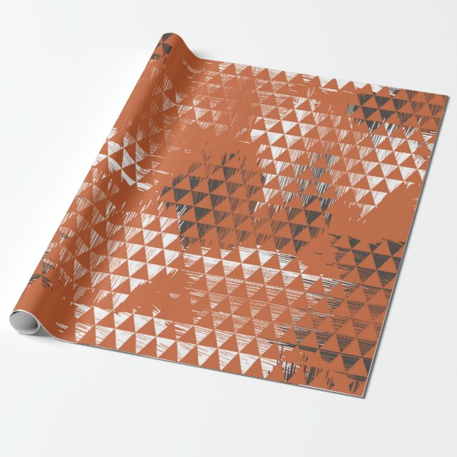 Sömlös mönster med trianglar presentpapper (Utrullad)