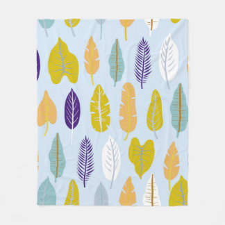 Sömlös mönster med tropisk regnskogsplan för vild fleecefilt