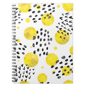 Sömlös mönster med vattenfärgen polka dots anteckningsbok