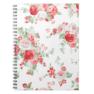 Sömlös mönster med vintage ro, sommardesign anteckningsbok