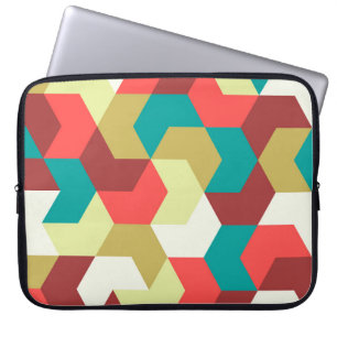 Sömlös mönster. Oändlig bakgrund av geometrisk Laptop Fodral