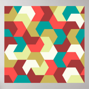 Sömlös mönster. Oändlig bakgrund av geometrisk Poster