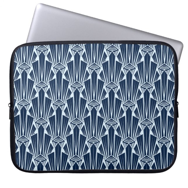 Sömlös mönster-ornament med stiliserad geometri  laptop fodral (Framsidan)