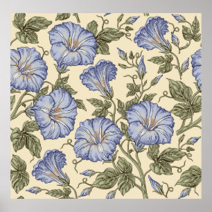 Sömlös mönster. Petunia-blommor. Beautif Poster