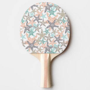 Sömlös Mönster Ping Pong Paddle Pingisracket
