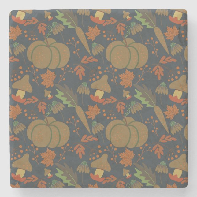 Sömlös mönster Pumpkin & Carrot-mörk, bakgrund Stenunderlägg (Framsidan)