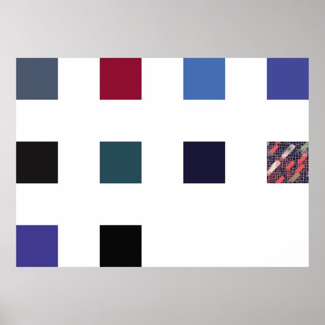 Sömlös mönster. Skeva penseldrag och inslag Poster (Framsidan)