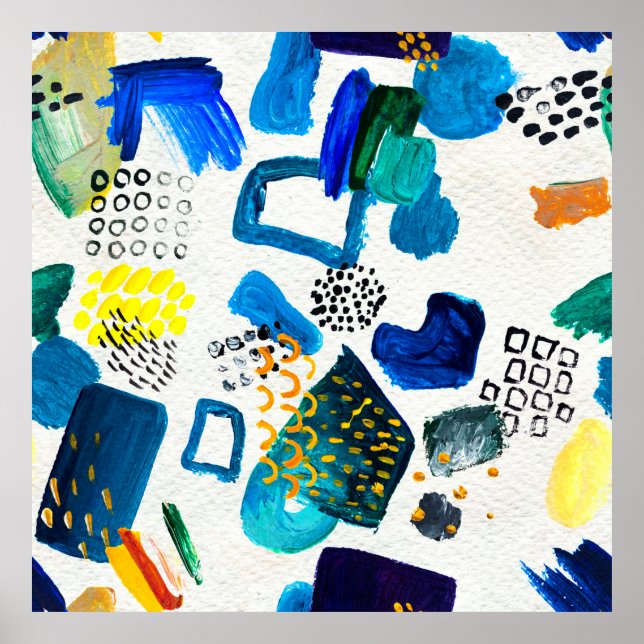 Sömlös mönster som framställs med hand plockade-fä poster (Framsidan)