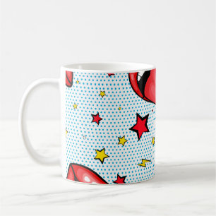 Sömlös mönster tecknad tecknad toppen tal bubbla kaffemugg