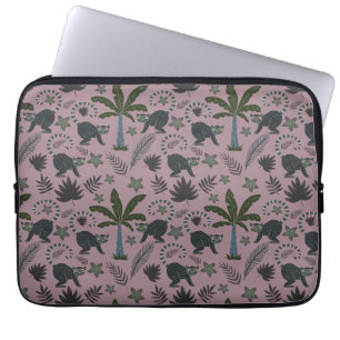 Sömlös mönster Tropical animals apkey hopping Laptop Fodral