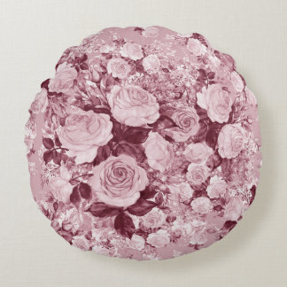 Sömlös mönster vattenfärgad bukett av ömtåligt rund kudde