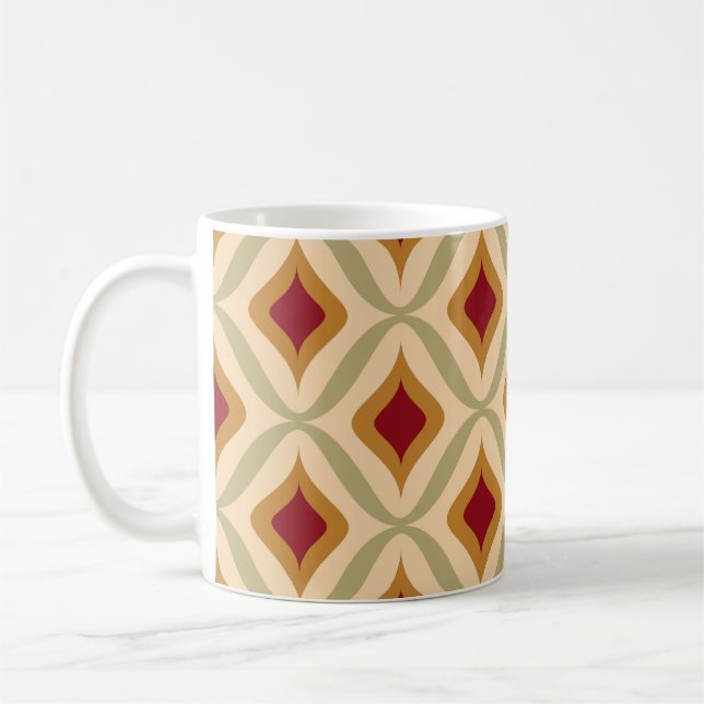 Sömlös mönster-vintage-illustra kaffemugg (Vänster)