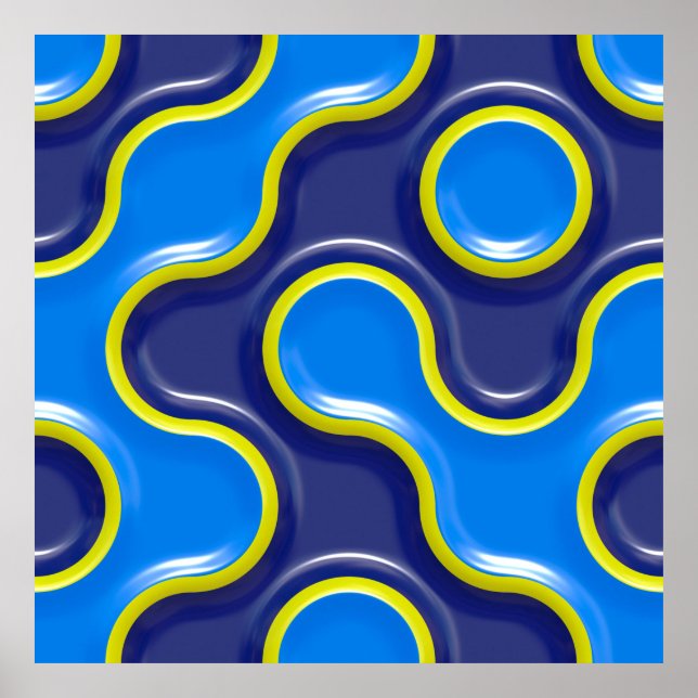 Sömlös mönsterkurvdesign poster (Framsidan)