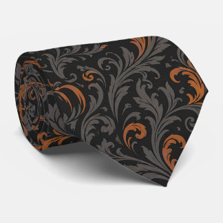 Sömlös Mörk Barock Pumpamuster | Svart Slips