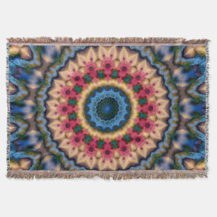 Sömlös mosaik kaleidoskop abstrakt modern filt