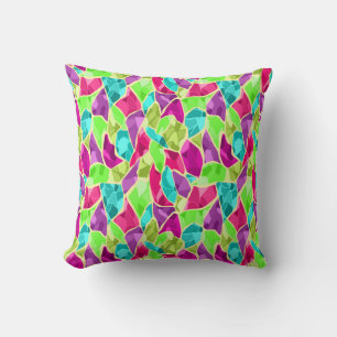 Sömlös mosaik kaleidoskop abstrakt modern kudde