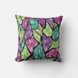 Sömlös mosaik kaleidoskop abstrakt modern kudde