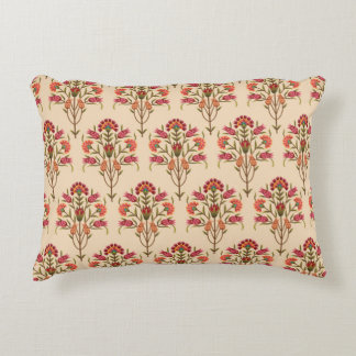 Sömlös mullblomma med mönster-design, krämrygg prydnadskudde