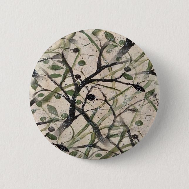 Sömlös Olive Gren Abstrakt Art Mönster Knapp (Framsida)