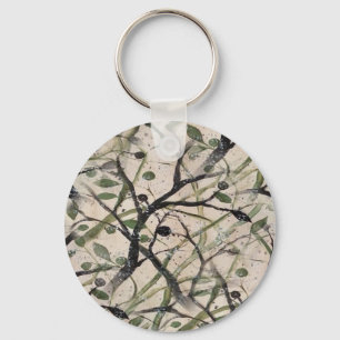 Sömlös Olive Gren Abstrakt Art Mönster Nyckelring