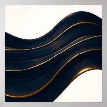 Sömlös Opulent Flöde Onyx och Guld Mönster